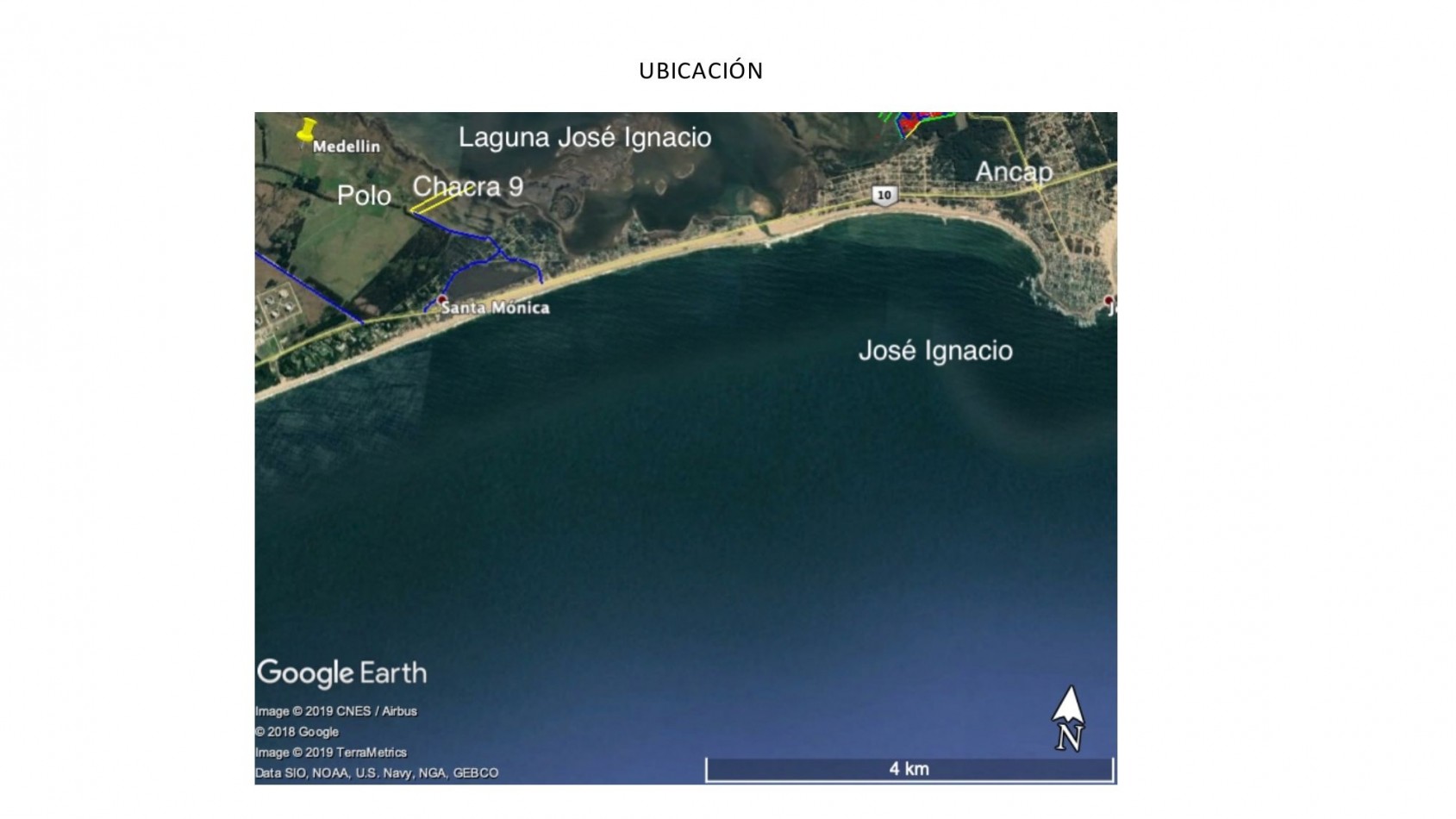 Terrain de 5 hectares situe sur la lagune Jose Ignacio, adjacent au terrain de polo 